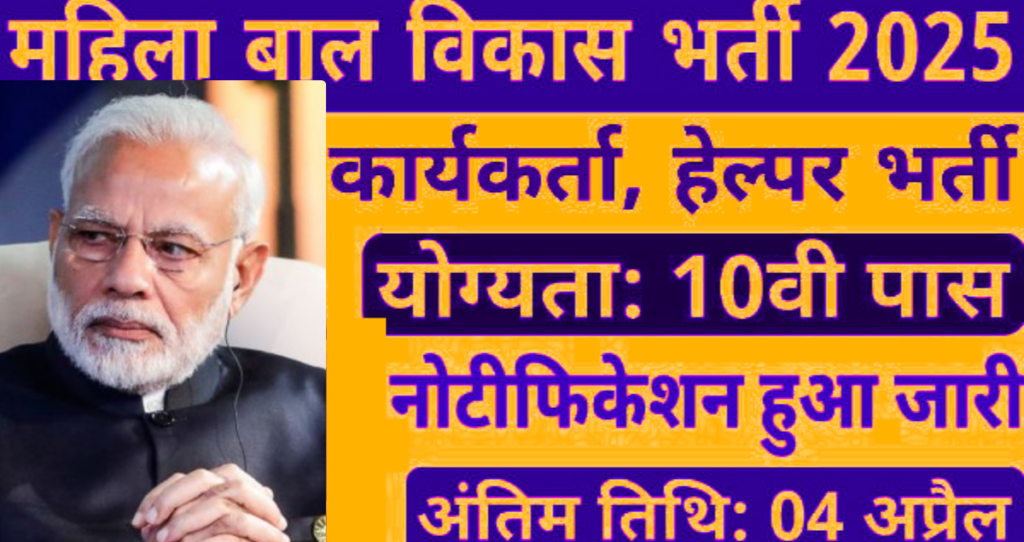 WCD Anganwadi Recruitment